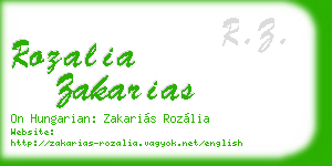 rozalia zakarias business card