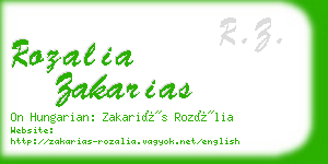 rozalia zakarias business card